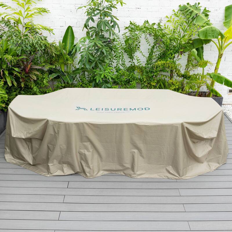 LeisureMod Chelsea Outdoor Rain Cover for 63" & 87" Patio Dining Set - Durable Furniture Cover
