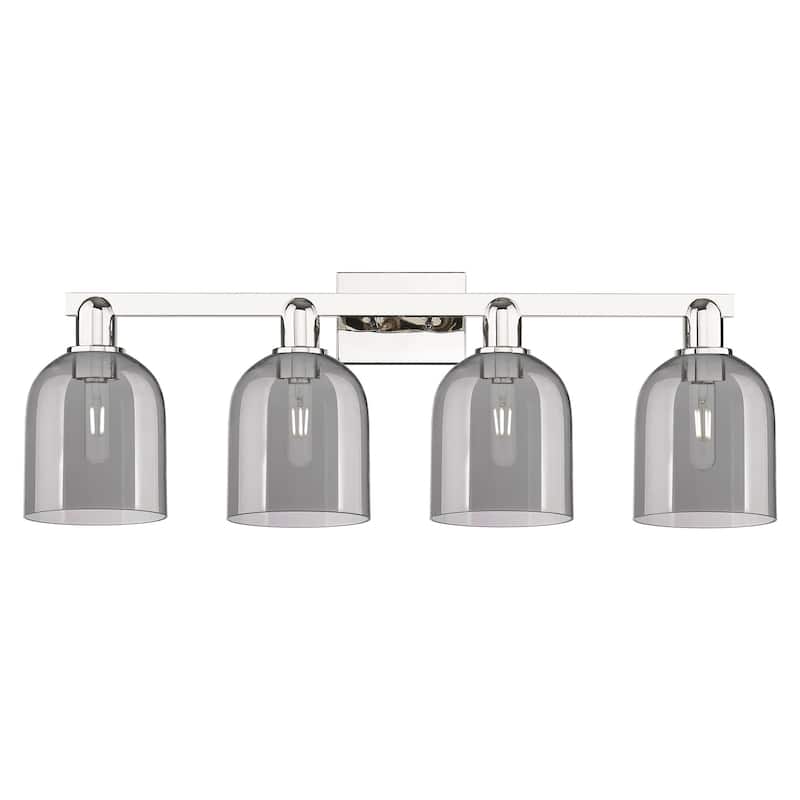 Innovations Lighting 716-4W-12-33 Bella Vanity Bella 4 Light 33" Wide - Polished Nickel / Light Smoke