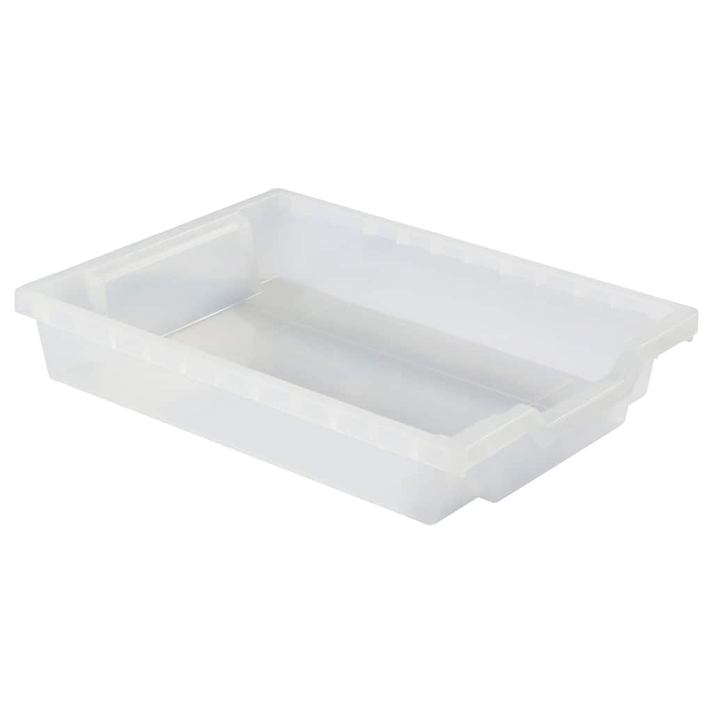 Tot Mate Small Translucent Bin - 16.75" x 12.5" x 3" - 10/Pack
