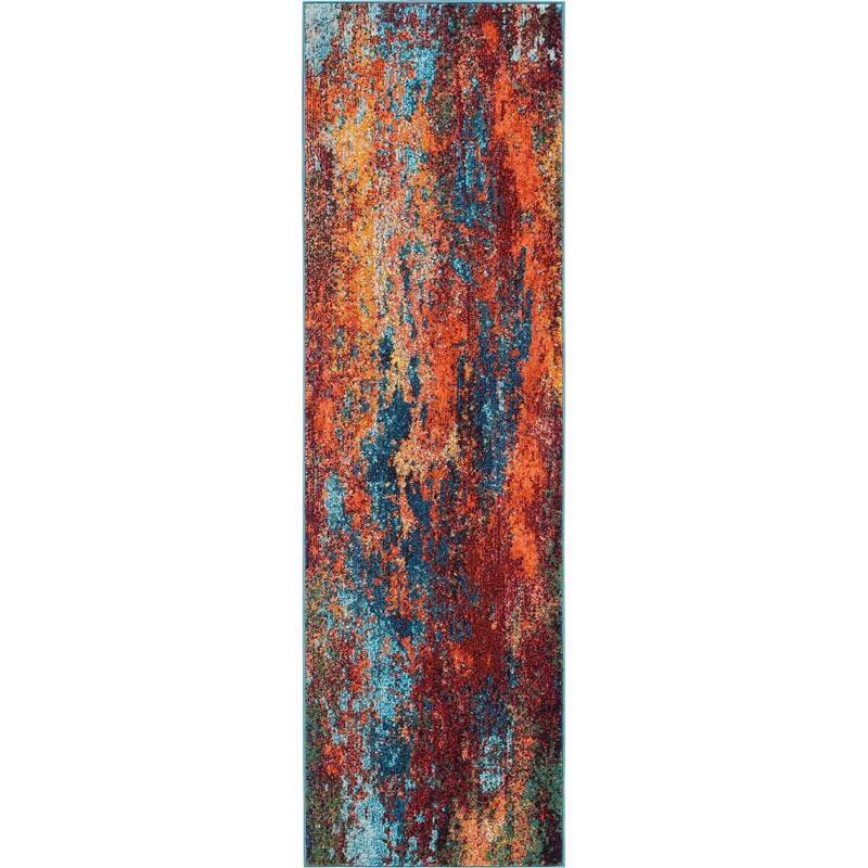 Sasim Power Loomed Abstract Modern Area Rug By HomeRoots - 144' X '26' X '0.5