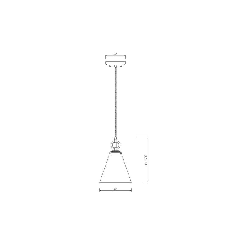 Z-Lite 3034P8 Harper 8" Wide Mini Pendant