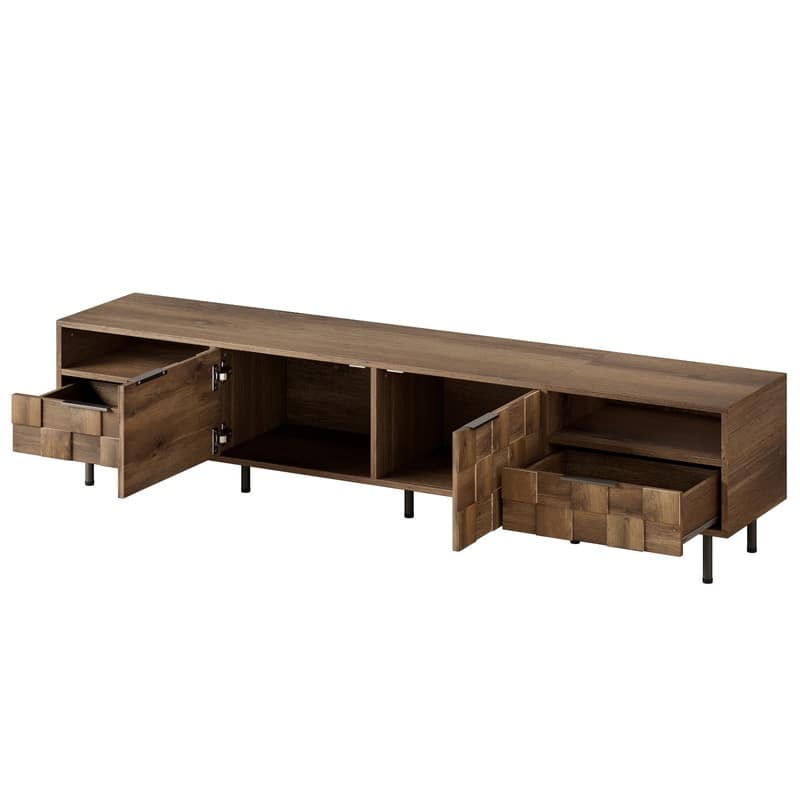Modern 78.7" TV Stand for TVs up to 85", Entertainment Center Media Console Table with Storage Cabinet, Open Shelf And 2 Drawers