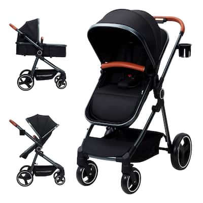 Convertible Baby Stroller, 3 in 1 Reversible Bassinet Stroller for Newborn