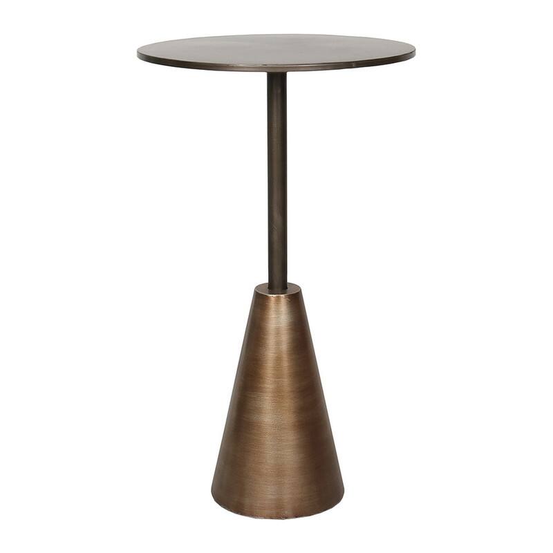 Nyla Round Pedestal End Table - 23.5"H x 13.5"W x 13.5"D
