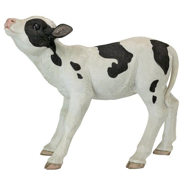 Barnyard Cow Statue Mooing Sensor Garden Sculpture Patio Yard Calf Gift Accent 
