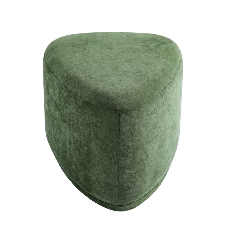 Bonnie 26"/43" W Chenille Small/ Oversized Triangular Cheese Ottoman