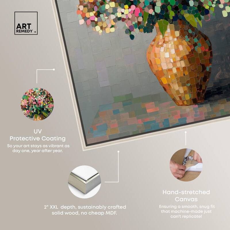 Pixel Bloom II Canvas by Art Remedy