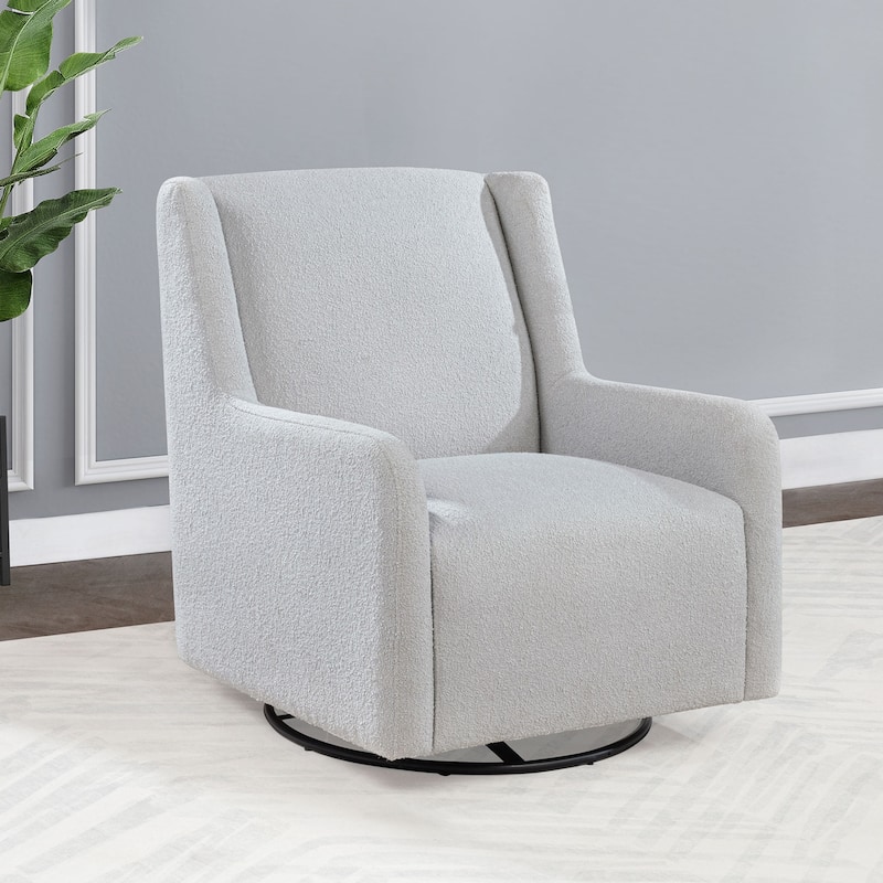 Boucle Upholstered Swivel Glider Chair