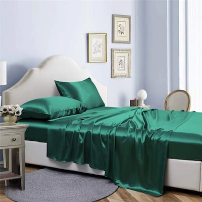 Bibb Home Silky Satin 4 Piece sheet set