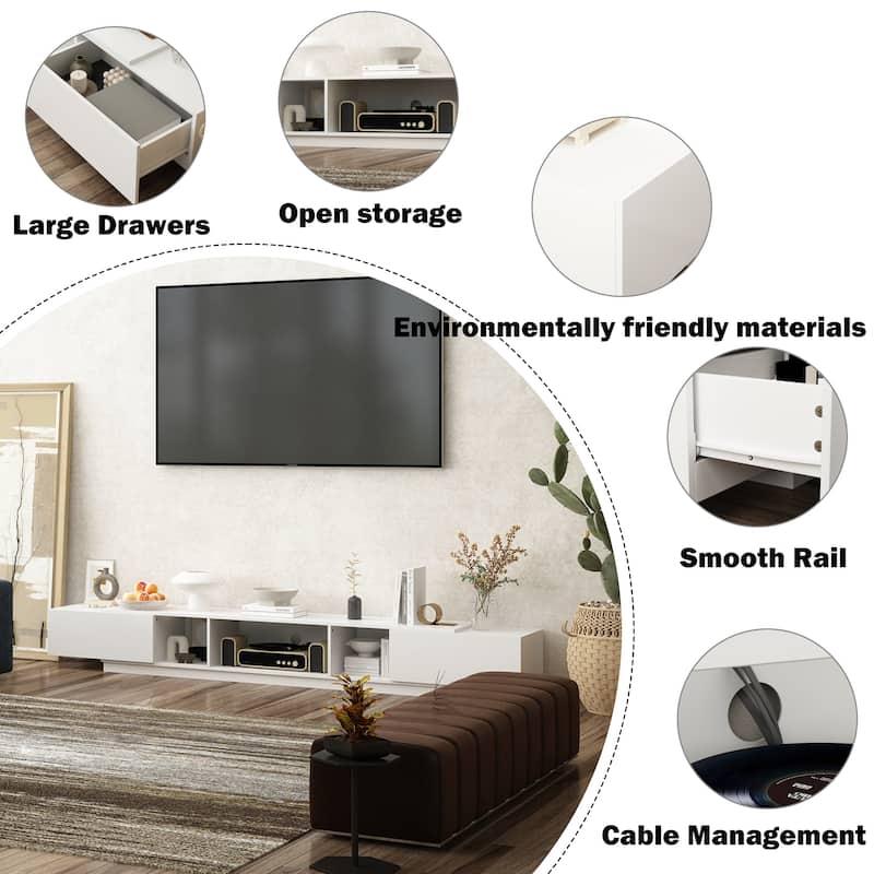 TV Stand for 90", TV Media Center, Entertainment Center Media Console