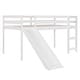 preview thumbnail 11 of 13, Low Loft Bed with Slide, Twin, White