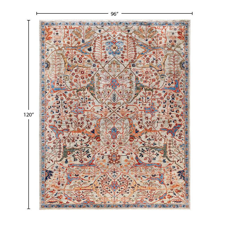 Serapi One-of-a-Kind Hand-Knotted Area Rug - Gray - 8' 0" x 10' 0"