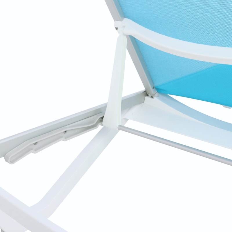 Furnish Theory Seabreeze Deck Patio Sunloungers Lounge Chairs Outdoor Chaise Lounges (Various Frame & Mesh Colors; Set of 2)