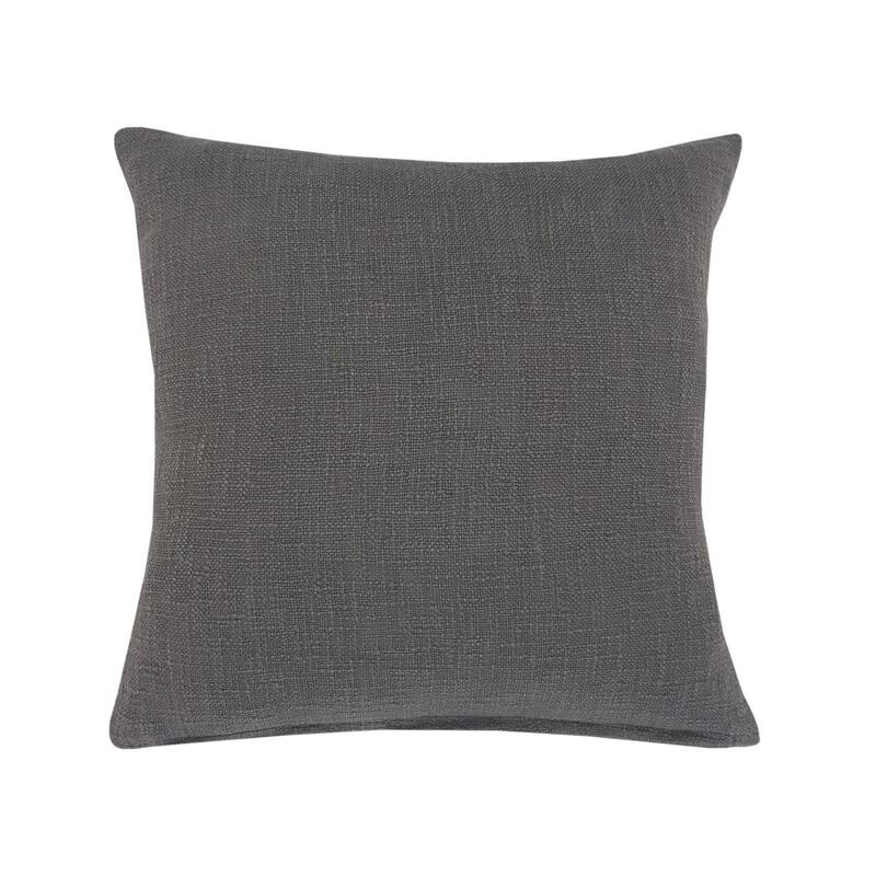 20" Gray Solid Tufted Square Throw Pillow