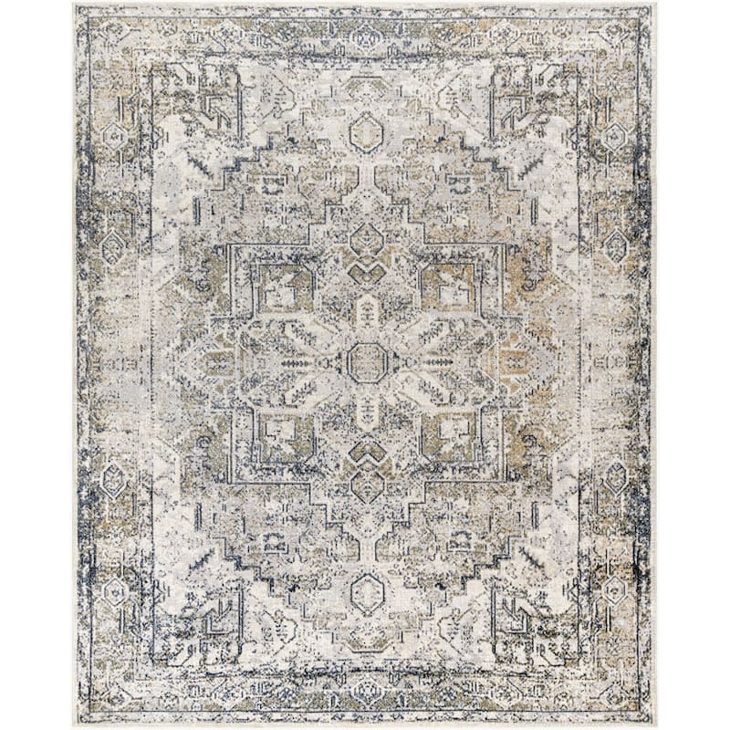 Livabliss Traditional Lillian Medallion Washable Area Rug