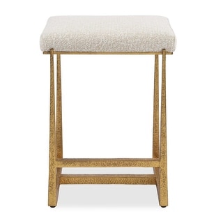 Uttermost Midas Gold Counter Stool - 18.5"W x 15.5"D x 26"H