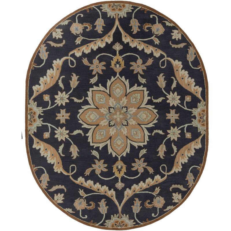 Robyn Handmade Transitional Medallion Wool Area Rug