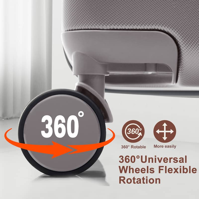 3-Piece, 20, 24, 28-Inch Modern Premium Luggage with TSA Lock and 360° Spinner Wheels, for Boarding Travel