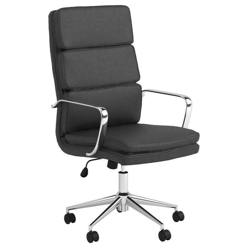 Ximena Upholstered Adjustable High Back Office Chair - Black