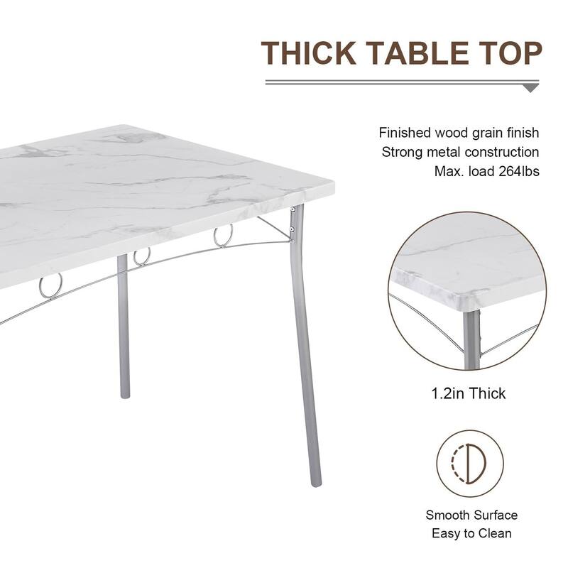 Javlergo 5 Piece Space-Saving Dining Table Set Kitchen Wood Table and Chairs for 4 Dining Room Sets