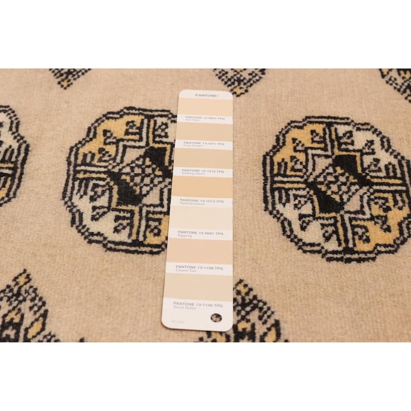 ECARPETGALLERY Hand-knotted Finest Peshawar Bokhara Beige Wool Rug - 8'3 x 11'7