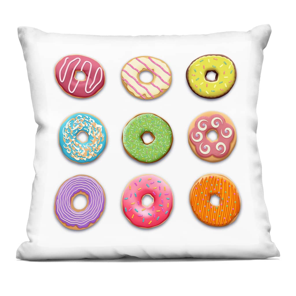 Stupell Colorful Mixed Donuts Decorative Printed Throw Pillow Design by Marcus Prime