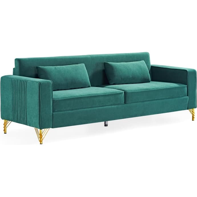 Aesthetic 85.8" Velvet Sofas for Living Room 3 Seater Sofa with Classic Modern Appeal and Luxurious Soft Comfort