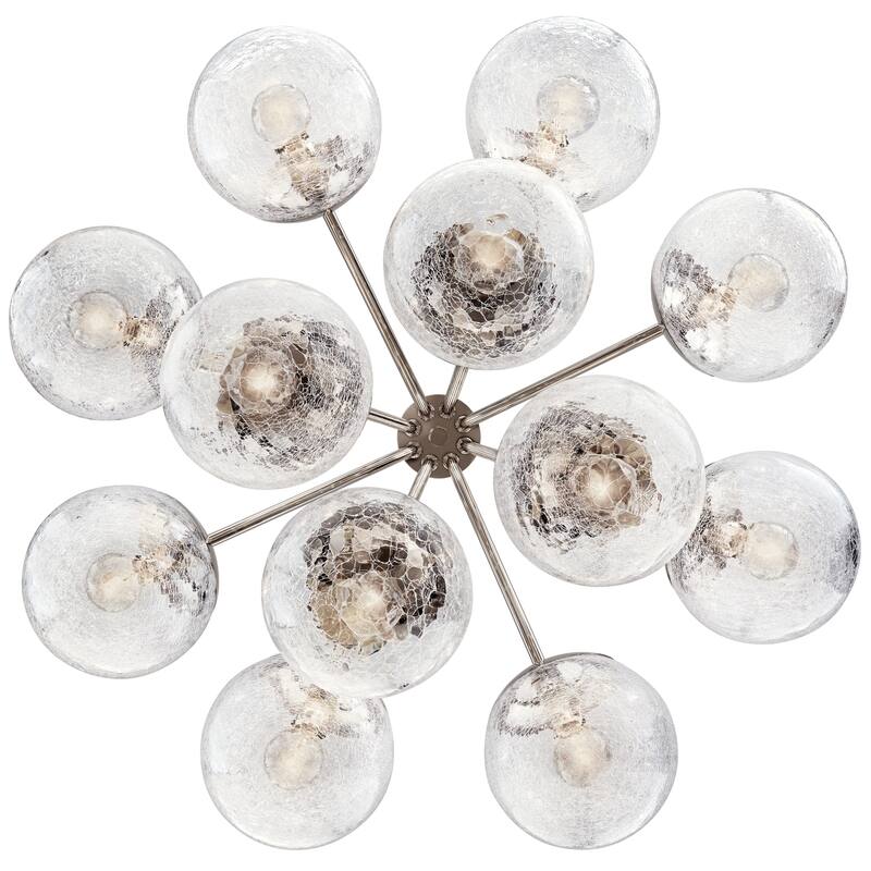 Kichler Lighting Silvarious Crackle Glass Convertible Chandelier
