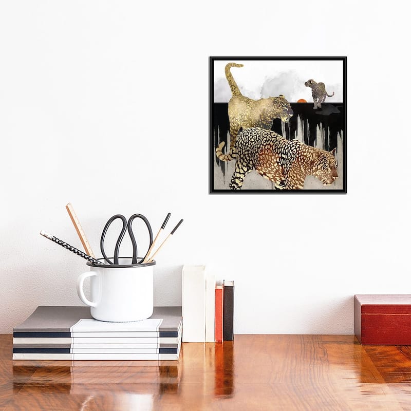 iCanvas "Minimal Leopards" by SpaceFrog Designs Framed Canvas Print