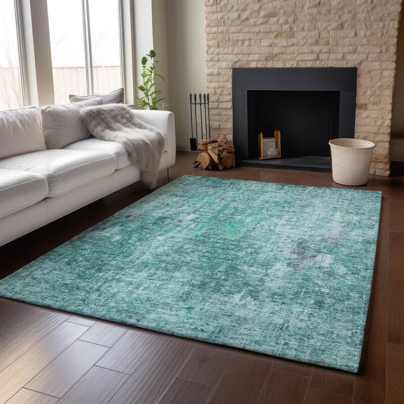 Premium Washable Super Soft Solid Ombre Mayfield Rug