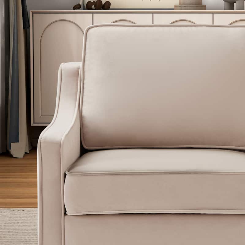 Modern Velvet Loveseat 2 Seater Sofa For Living Room