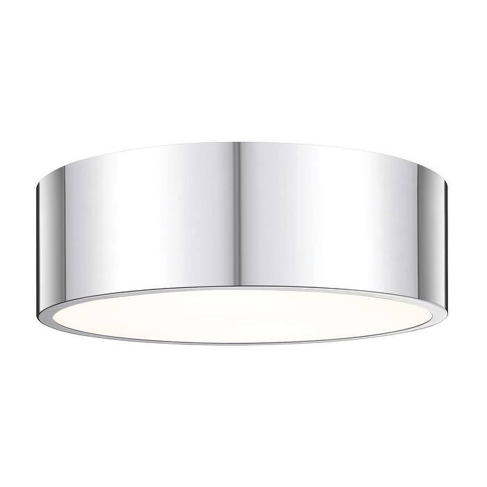 Z-Lite 2302F3 Harley 3 Light 16" Wide Flush Mount Drum Ceiling Fixture - Chrome
