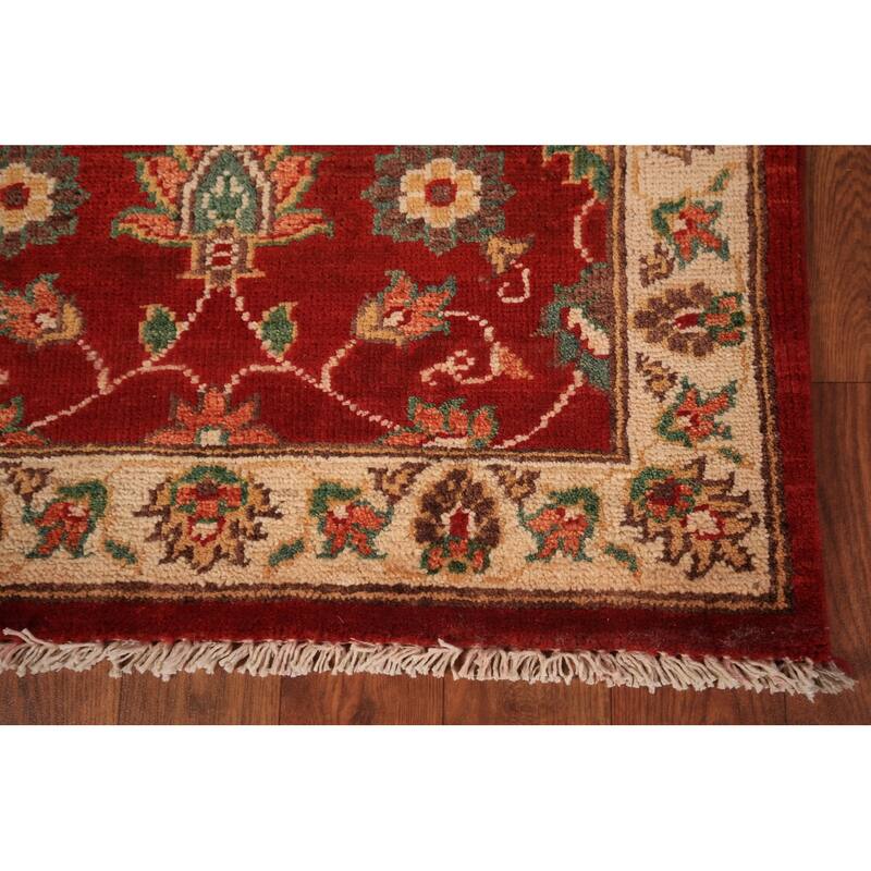 Red Floral Kazak Foyer Rug Hand-Knotted Wool Carpet - 2'0" x 3'0"