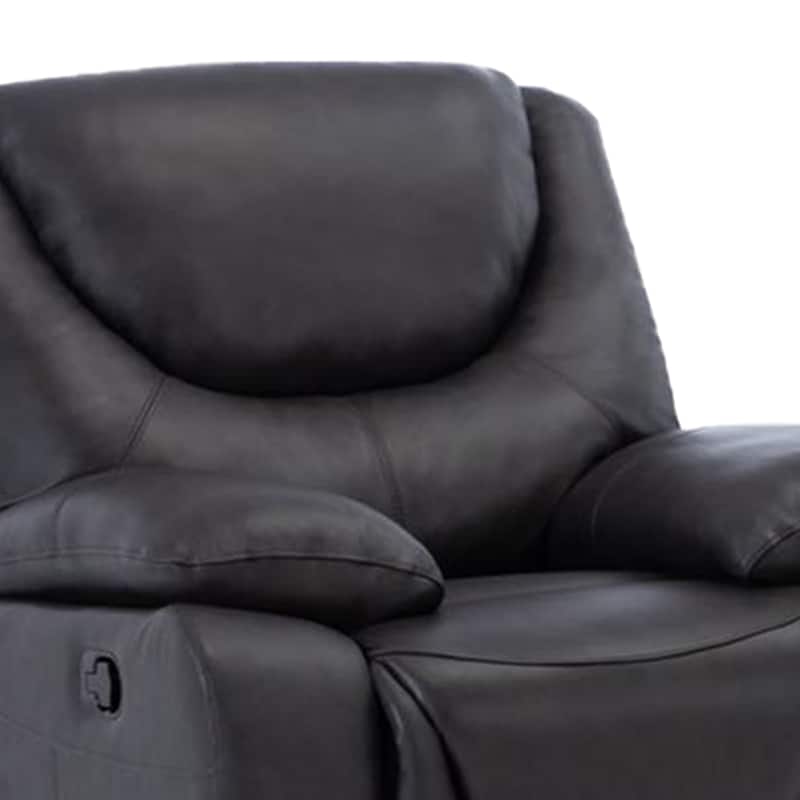 Contemporary Top Grain Leather Upholstered Recliner