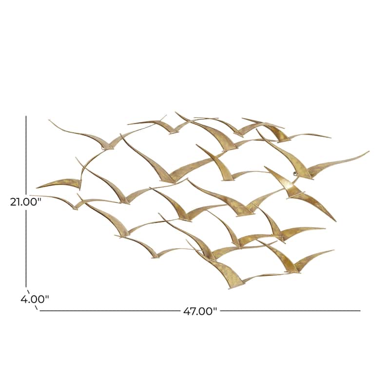 Metal Sleek Flying Imitative Bird Home Wall Decor