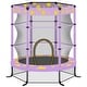 preview thumbnail 1 of 8, Trampolines 4.5FT Round Mini Trampoline with Enclosure Purple