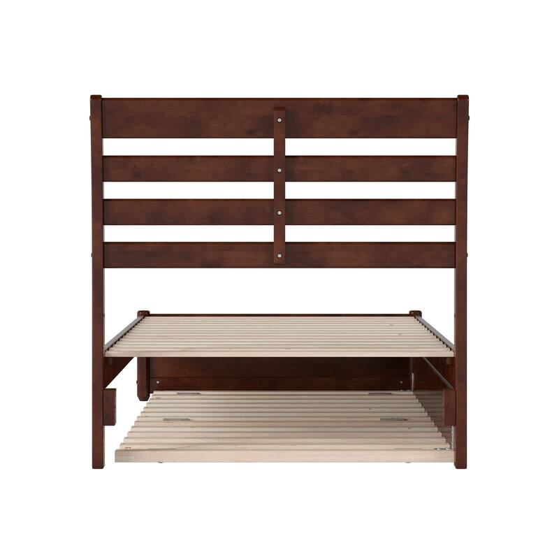 Emelie Platform Bed with Panel Footboard and Twin Trundle