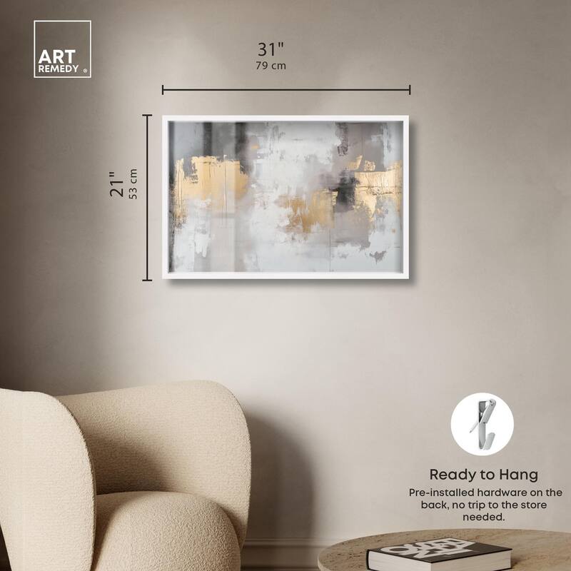 Gilded Gray I Shadowbox by Art Remedy
