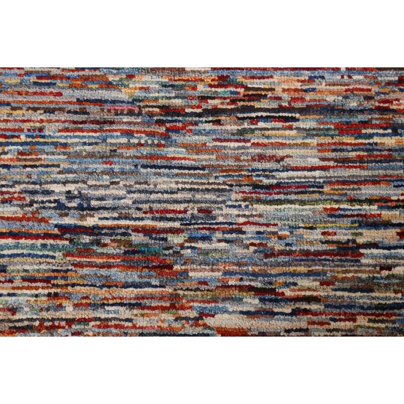 Contemporary Gabbeh Kashkoli Wool Area Rug Hand-knotted Bedroom Carpet - 5'3" x 7'7"