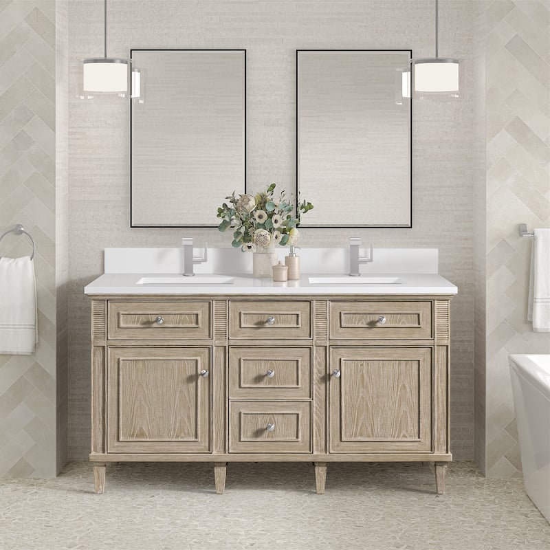James Martin Vanities 424-V60D-1WZ Lorelai 60" Double Basin Wood