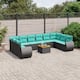 Option Black-2x corner+6x middle+2x Sofa+Table