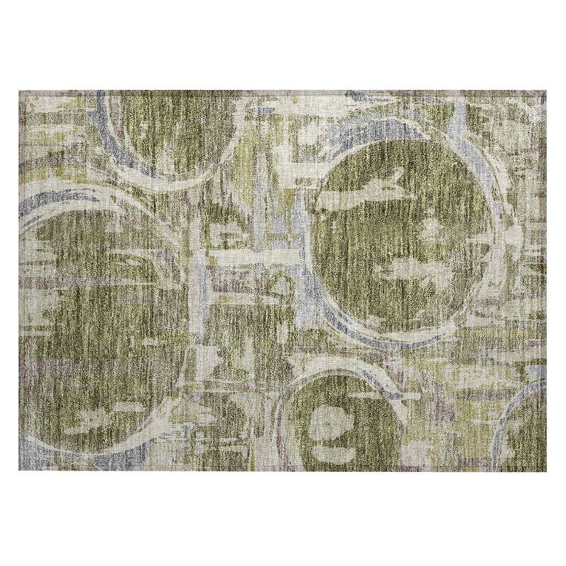 Machine Washable Indoor/ Outdoor Chantille Contemporary Abstract Rug