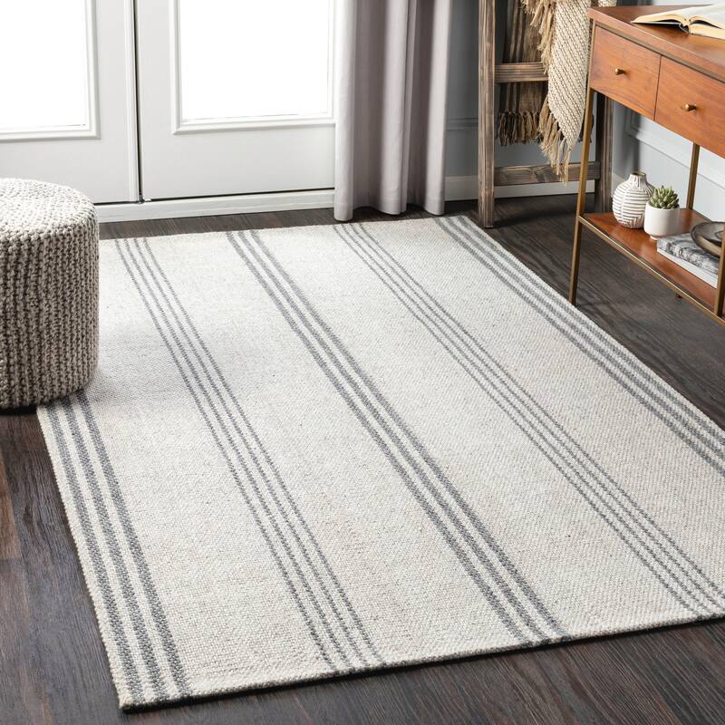 Livabliss Jayia Handmade Cottage Striped Wool & Viscose Area Rug
