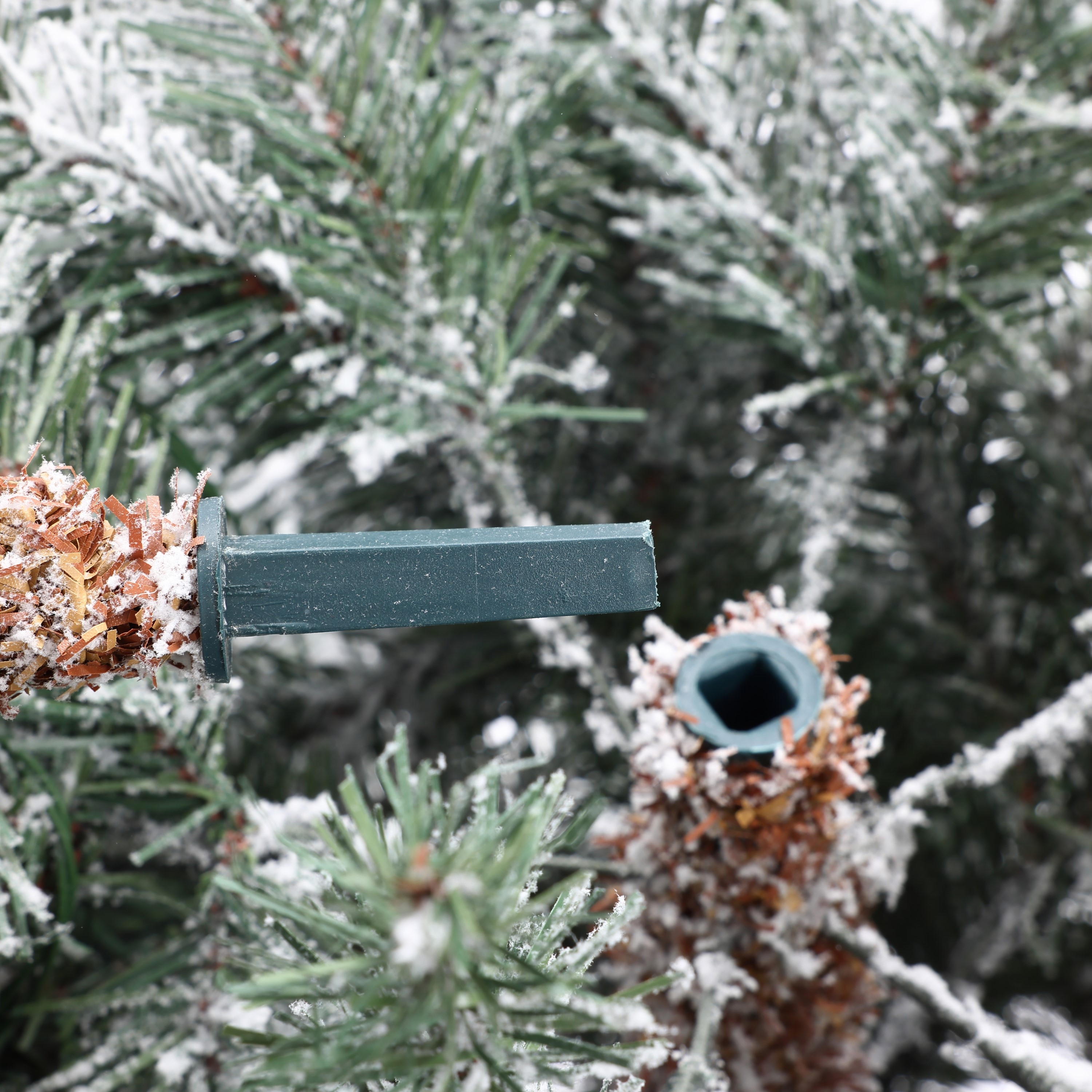 5.6Ft Pre-Lit LED Artificial Slim Fir Christmas Tree with Pot - 66.93" H x 27.56" Diameter