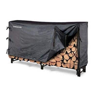 Landmann Black Firewood Caddy With Black Cover