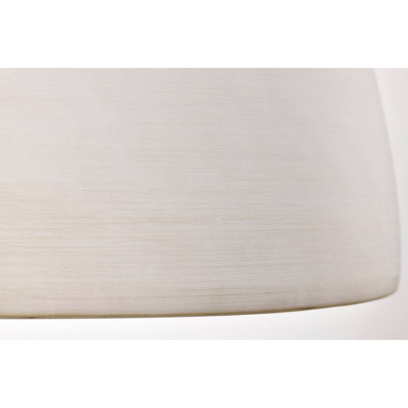 Collins 14 Inch Pendant with White Ceramic - Brushed Brass