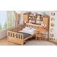 preview thumbnail 18 of 52, Twin Size Multifunctional Wood Platform Bed with Bookshelf at the Head of the Bed, Built-in Desk and Matching Chair