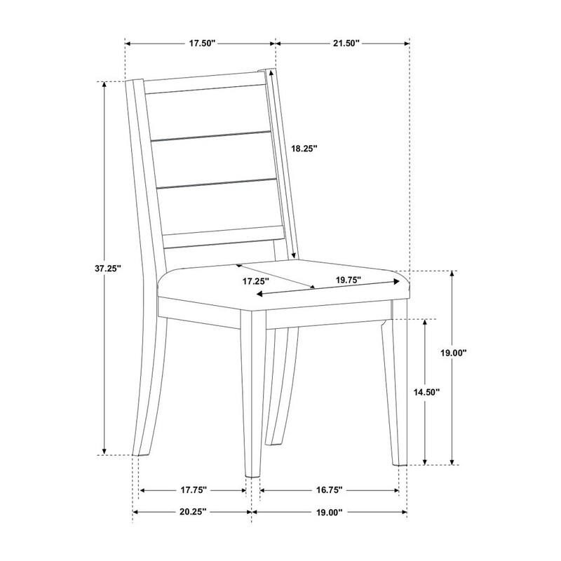 Dining Chairs Set of 2, Upholstered Seat in Grey and Black