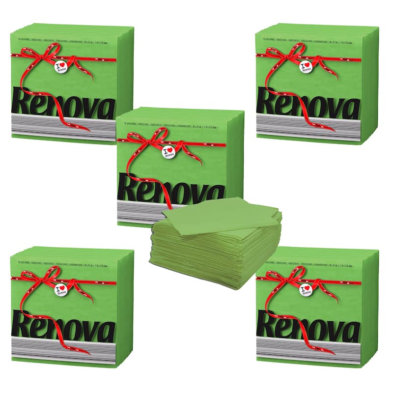 Renova Colored Dinner Disposable Paper Napkins Folded 1-Ply