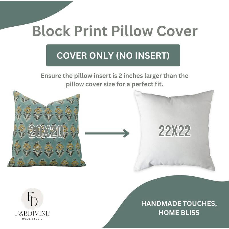 Cotton Bohemian Block print pillow Cover Mormukut